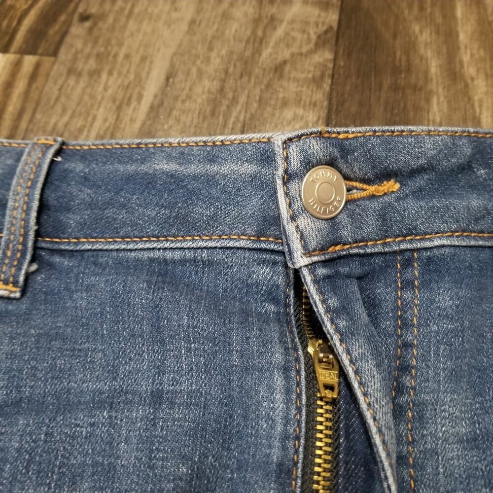 Tommy Hilfiger Womens Jean Skirt 12 Denim Y2K Mini Short Zipper Medium Wash - Picture 6 of 12